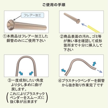 プラスチックベンダー 冷媒管曲げ工具 2m オーム電機