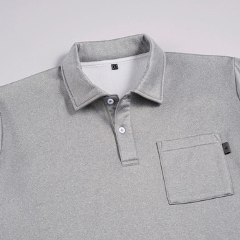 0450ウォームフィットロングポロシャツ シンメン