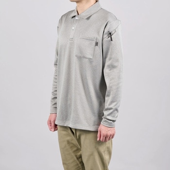 0450ウォームフィットロングポロシャツ シンメン