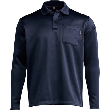 0450ウォームフィットロングポロシャツ シンメン