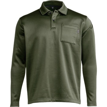 0450ウォームフィットロングポロシャツ シンメン