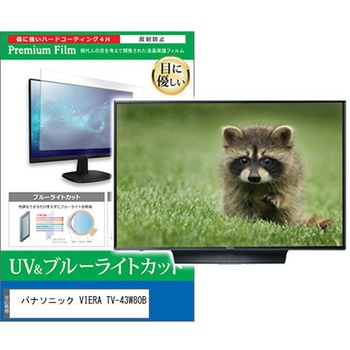 TV用 液晶保護フィルム パナソニック VIERA TV-43W80B 43インチ ブルーライトカット 反射防止 テレビ 互換品 メディアカバーマーケット
