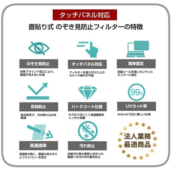 覗き見防止 プライバシー フィルター レッツノート SR / QR シリーズ CF-SR3 SR4 SC6 / CF-QR4  互換品 のぞき見防止フィルター 直貼り式 メディアカバーマーケット