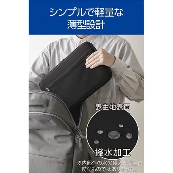 パソコンケース メッシュポケット 撥水 薄型 耐衝撃 ダブルファスナー スリーブ エレコム