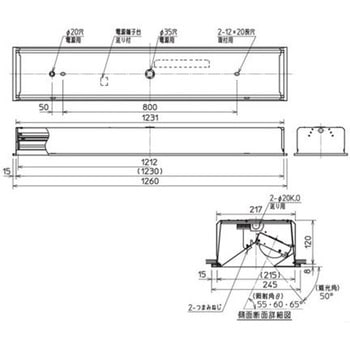LEDライトユニット形ベースライト Myシリーズ 40形 埋込形 学校用[黒板灯] 集光タイプ(省電力タイプ) 【受注生産品】 三菱電機
