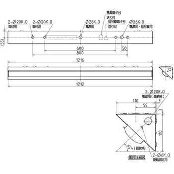 LEDライトユニット形ベースライト Myシリーズ 40形 直付形 コーナー灯 一般タイプ 【受注生産品】 三菱電機