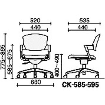 CK-585GRQ4-W 会議用イス プロッティ 回転脚タイプ(配送・組立サービス付き) コクヨ 60632863
