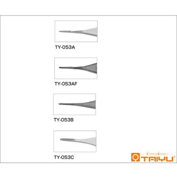 アドソン型鑷子 併式 ダボ付 全長12.5cm TY-053シリーズ TAIYU(大祐医科工業)