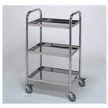 ステンレスワゴンアーチ型回診車 立上 柏ステンレス工業