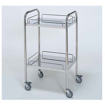 ステンレスワゴンアーチ型回診車 枠付 - 柏ステンレス工業