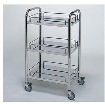 ステンレスワゴンアーチ型回診車 枠付 - 柏ステンレス工業