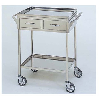 ステンレスワゴン回診車 引出付 立上 - 柏ステンレス工業