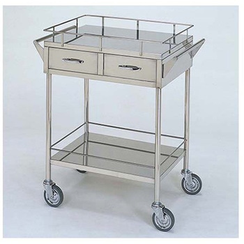 ステンレスワゴン回診車 引出付 枠付 ステンレスワゴン ヒキダシヅケ MB-GHシリーズ - 柏ステンレス工業