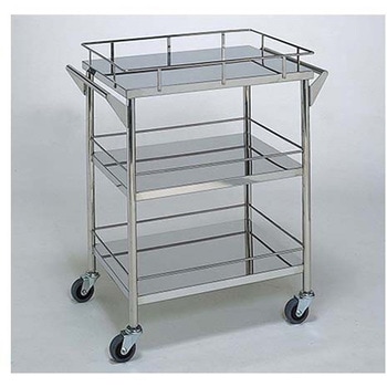 ステンレスワゴン回診車 静音仕様 柏ステンレス工業