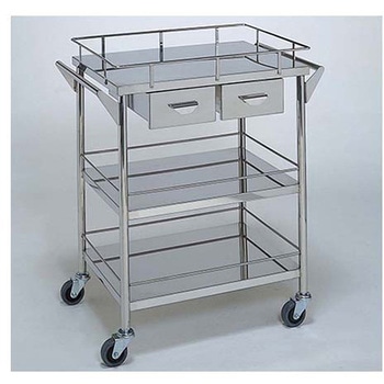 ステンレスワゴン回診車 静音仕様 柏ステンレス工業