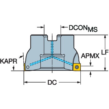 90°肩削り正面カッター CoroMill(R) 490-08切れ刃 アーバ取付(ミリタイプ) サンドビック