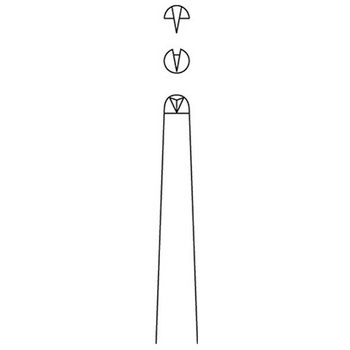 ピンセット 180mm 幅3mm YDM