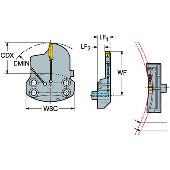 CoroCut(R) 1・2 端面溝入れ加工用ヘッド サンドビック