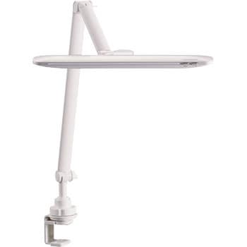 LED arm desk light TWINBIRD Clamp-On - Color: White, Switch: Push