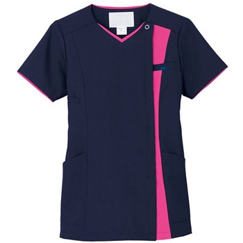 レディスジップスクラブ(R) ダークネイビー×チェリーピンク フォーク