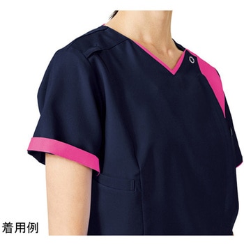 レディスジップスクラブ(R) ダークネイビー×チェリーピンク フォーク