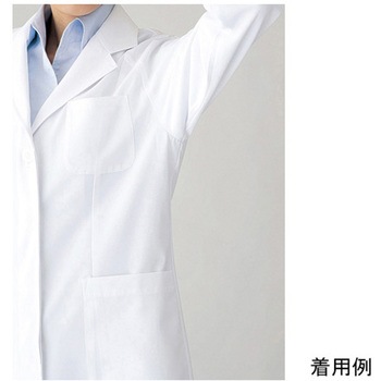 女性ハーフコート ホワイト 2520-1シリーズ - フォーク