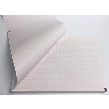心電図記録紙 幅210mm×長100m/折295mm 折り畳み型・方眼線有 5冊入 ちばら
