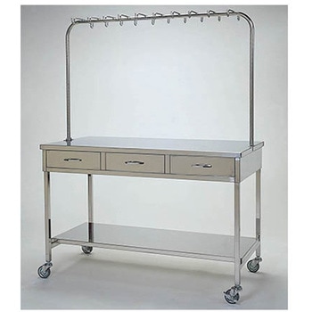 点滴処置台引出付 柏ステンレス工業