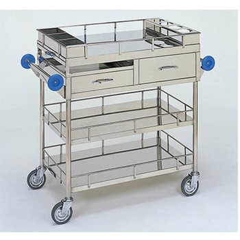 繃帯交換車 枠付き - 柏ステンレス工業