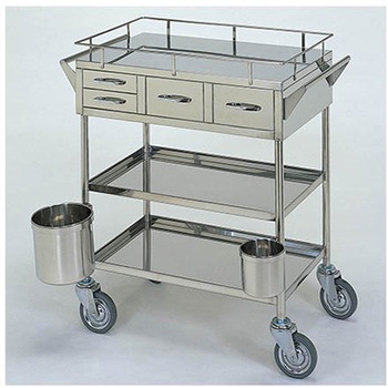 繃帯交換車 枠付き - 柏ステンレス工業