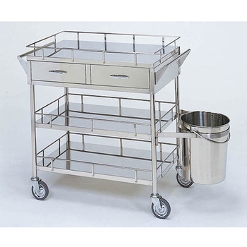 繃帯交換車 枠付き - 柏ステンレス工業