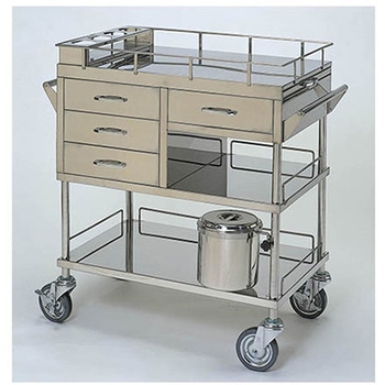 繃帯交換車 枠付き - 柏ステンレス工業