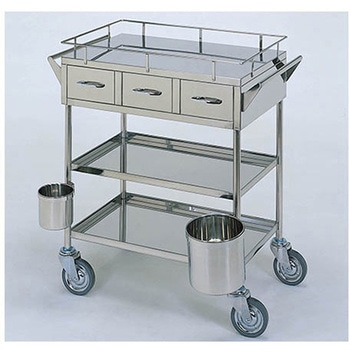 繃帯交換車 枠付き - 柏ステンレス工業