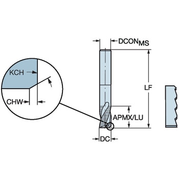 CoroMill(R) Plura 超硬ラフィングエンドミル(ニック付) サンドビック