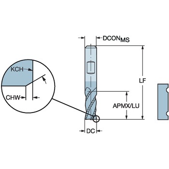 CoroMill(R) Plura 超硬ラフィングエンドミル(ニック付) サンドビック