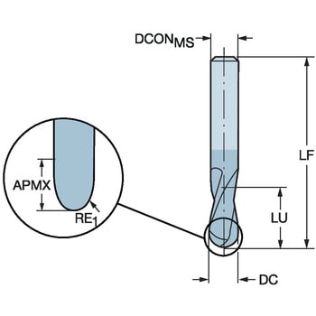 R216.42-06030-AK10G 1620 CoroMill(R) Plura 倣い加工用超硬ボールエンドミル ロングタイプ 1個 サンドビック  【通販モノタロウ】