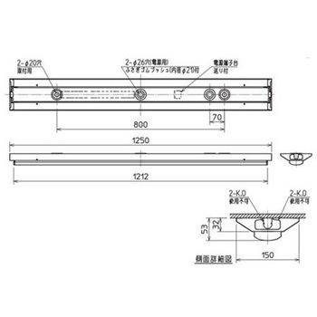 LEDライトユニット形ベースライト Myシリーズ 工場・倉庫用クリーンルーム向 40形 直付形 逆富士タイプ 150幅 グレアカット[ABタイプ](省電力タイプ) 【受注生産品】 三菱電機