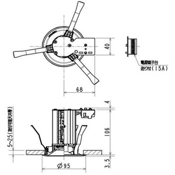 ベースダウンライト 一体形 小口径シリーズ Φ85 白色コーン 【受注生産品】 三菱電機
