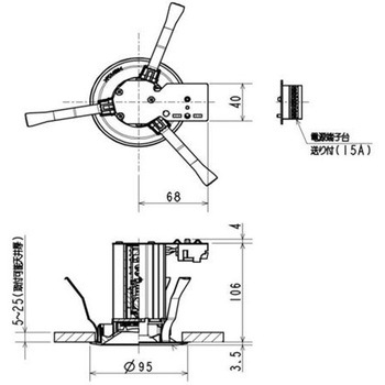 ベースダウンライト 一体形 小口径シリーズ Φ85 白色コーン 【受注生産品】 三菱電機