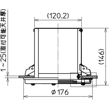 照明制御 MILCO.CONNECT 軒下用金具(ゲートウェイ用・埋込穴Φ125) 【受注生産品】 - 三菱電機