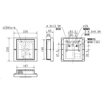 LED照明器具 ルクセントLEDsシリーズ HACCP対応  壁直付形 【受注生産品】 三菱電機