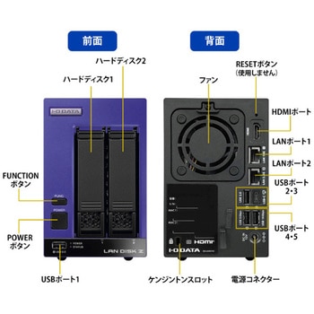 第12世代インテルCore i3搭載 2ドライブNAS 16TB - I ・O DATA(アイ・オー・データ)