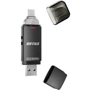 USB3.2G2 C/A 高速帯スティックSSD 1TB ブラック BUFFALO(バッファロー)