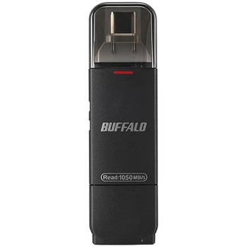 USB3.2G2 C/A 高速帯スティックSSD 250GB ブラック BUFFALO(バッファロー)