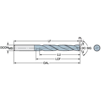 汎用高性能ソリッドドリル CoroDrill(R) 460-XM シングルマージン外部給油タイプ 加工深さ5×DC用 サンドビック