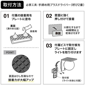 ExLights 壁面取付接着プレート タカショー