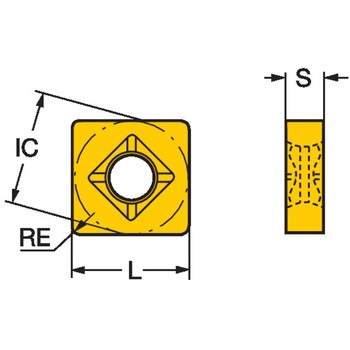 T-Max(R) P 旋削加工用チップ SN□□型-12&#160;正方形&#160; サンドビック