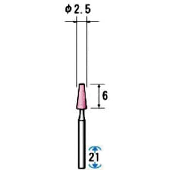 ミニチュア軸付砥石 WA 10本入 - NSK(ナカニシ)