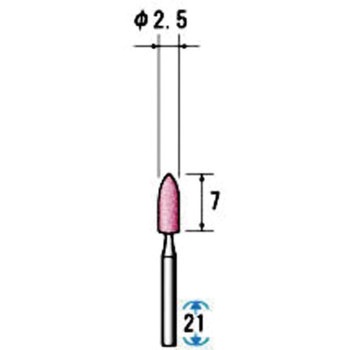 ミニチュア軸付砥石 WA 10本入 - NSK(ナカニシ)