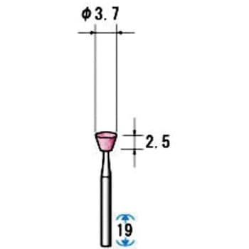 ミニチュア軸付砥石 WA 10本入 - NSK(ナカニシ)
